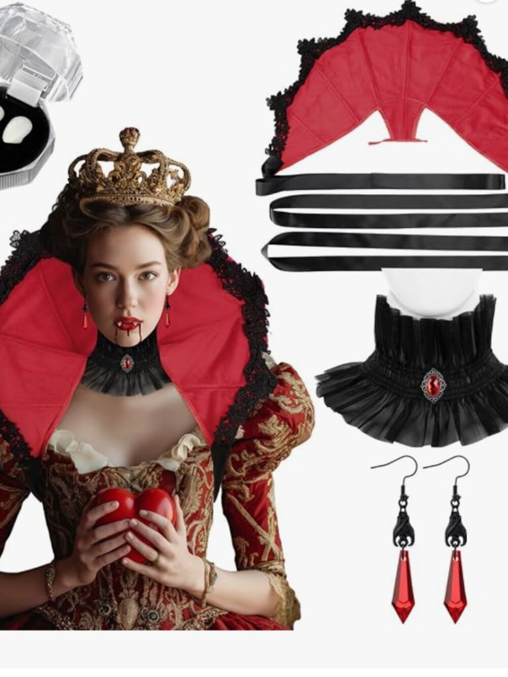 Victorian Vampire Costume Vampire Collar  Set 4 PCS